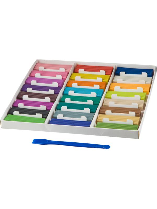 Пластилин классический Аттракционы набор 24 цв, 480 г, со стеком,ПЛ-К24-480