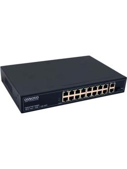 Коммутатор OSNOVO 16-портовый неуправляемый PoE SW-61621(300W)