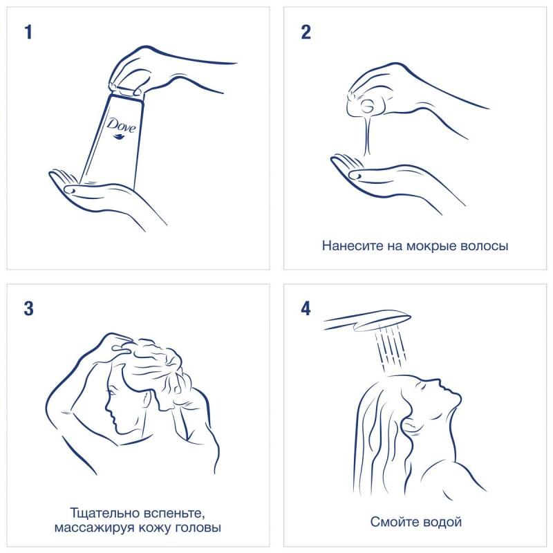 Шампунь DOVE интенсивное восстановление питание и увлажнение 380 мл