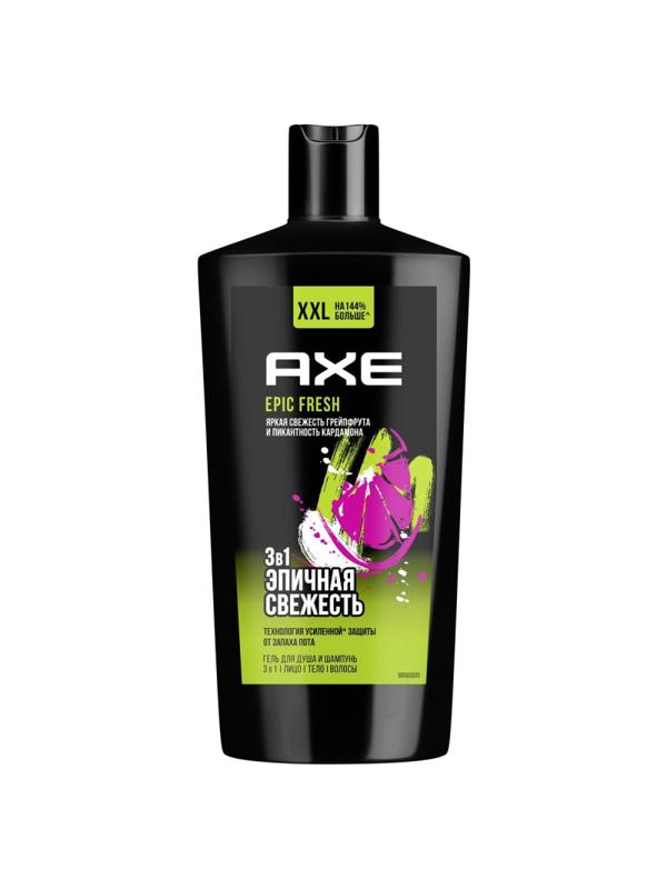 Гель для душа AXE EPIC FRESH 3в1 шампунь, ср-во д/умыв. мужской 610 мл