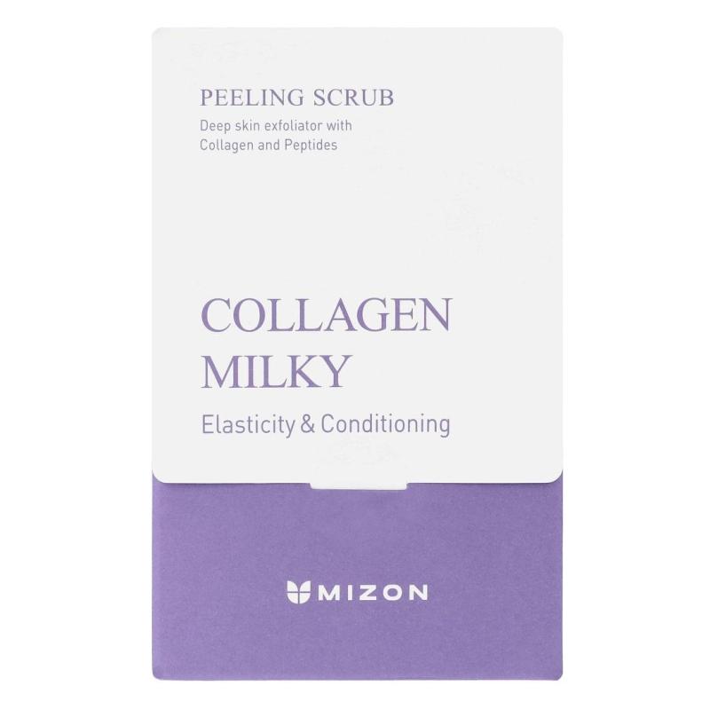 Скраб пилинг для лица   MIZON молочный с коллагеном 40шт/уп х 5г