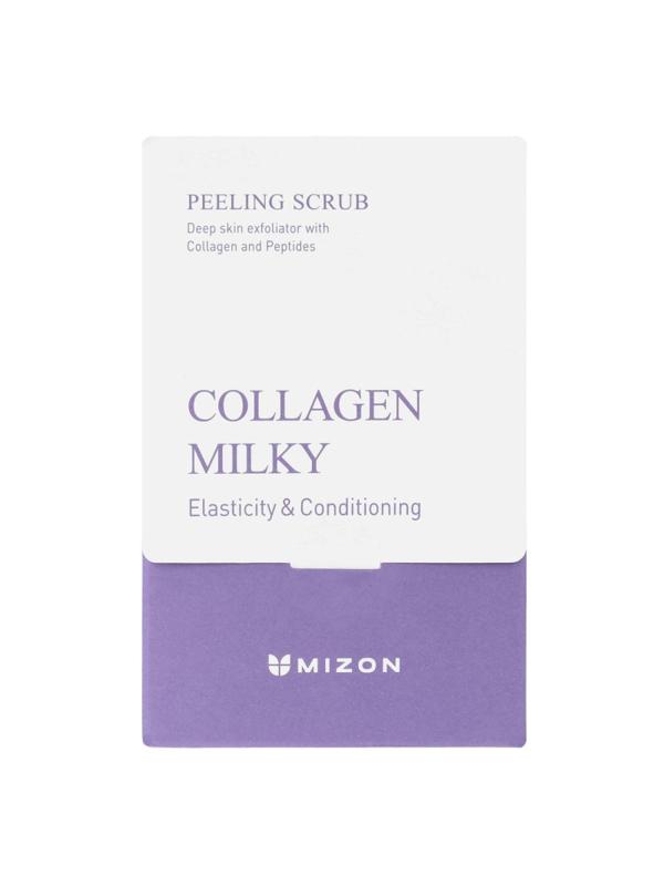 Скраб пилинг для лица   MIZON молочный с коллагеном 40шт/уп х 5г