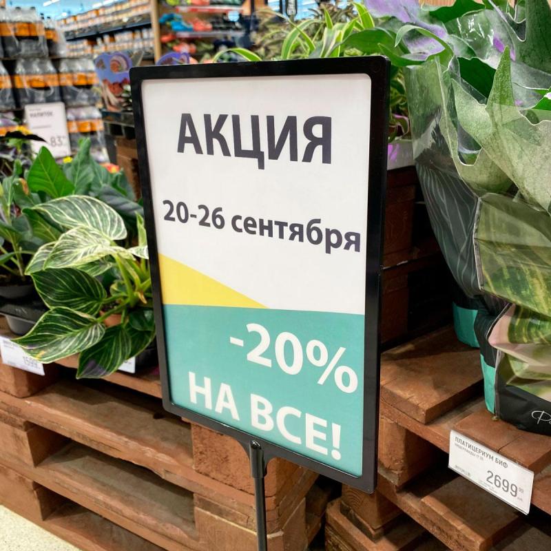 Стойка напольная BASIS с PFT-A4, высота 350-550 мм, цвет черный