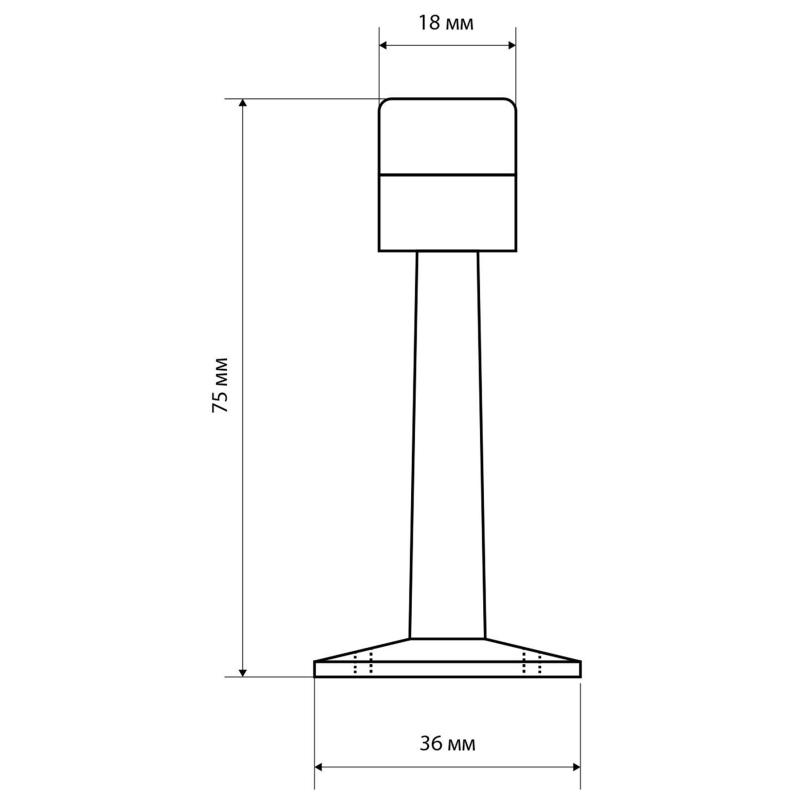 Фиксатор _УЗК_прямой ограничитель дверн. СТАНДАРТ 3055 AC европакет ст.медь