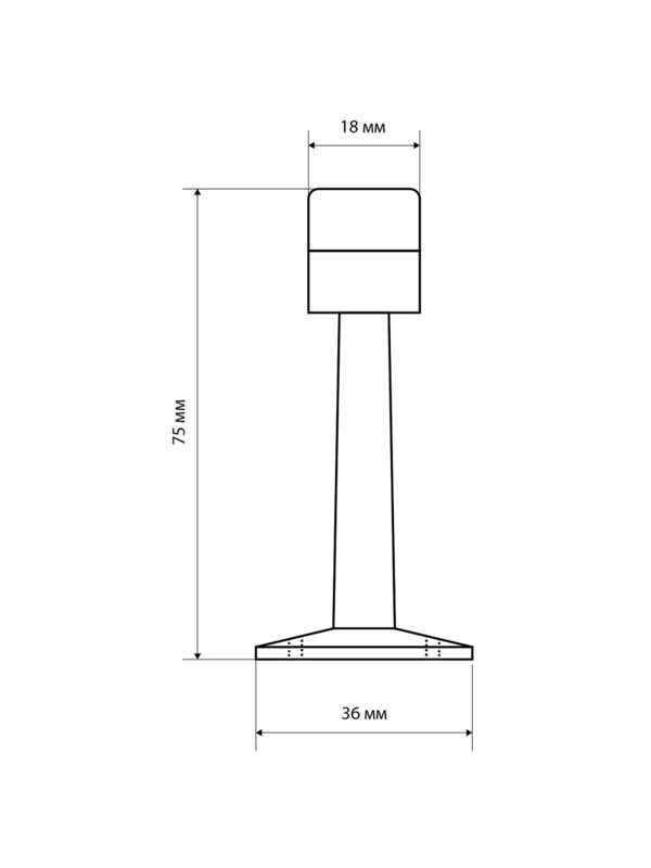 Фиксатор _УЗК_прямой ограничитель дверн. СТАНДАРТ 3055 AC европакет ст.медь