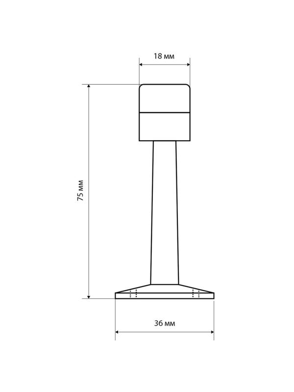 Фиксатор _УЗК_прямой ограничитель дверной СТАНДАРТ 3055 GP европакет золото