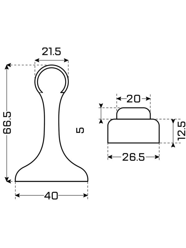 Фиксатор _УЗК_прямой магнитный огранич.дв СТАНДАРТ 102 AC европакет ст.медь