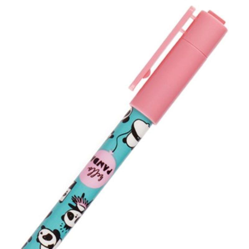 Ручка гелевая неавтоматическая стираемая MESHU Panda Team синяя 0,5мм ассор