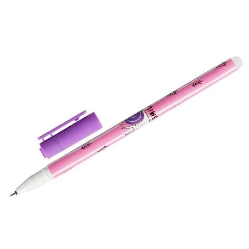 Ручка гелевая неавтоматическая стираемая MESHU Panda Team синяя 0,5мм ассор