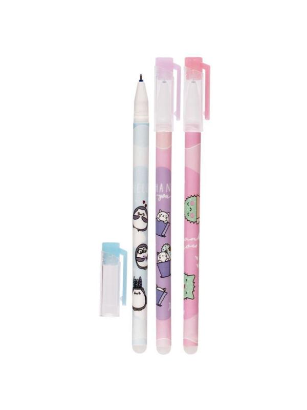 Ручка гелевая неавтоматическая стираемая MESHU Meow Friends син 0,5мм ассор