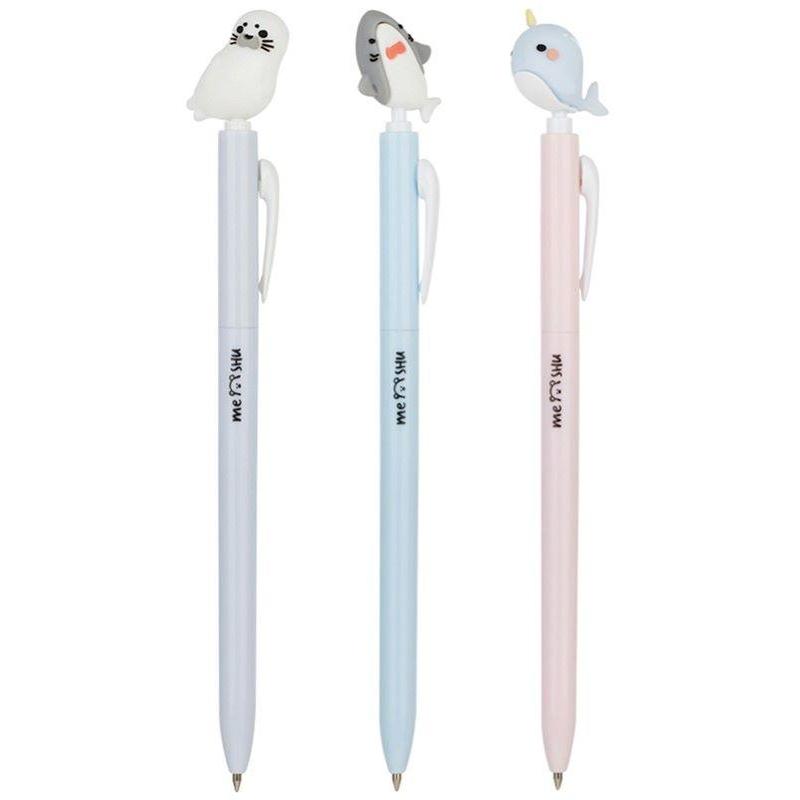 Ручка шариковая автоматическая MESHU Sea Cuties син 0,7мм в ассорт MS_02972