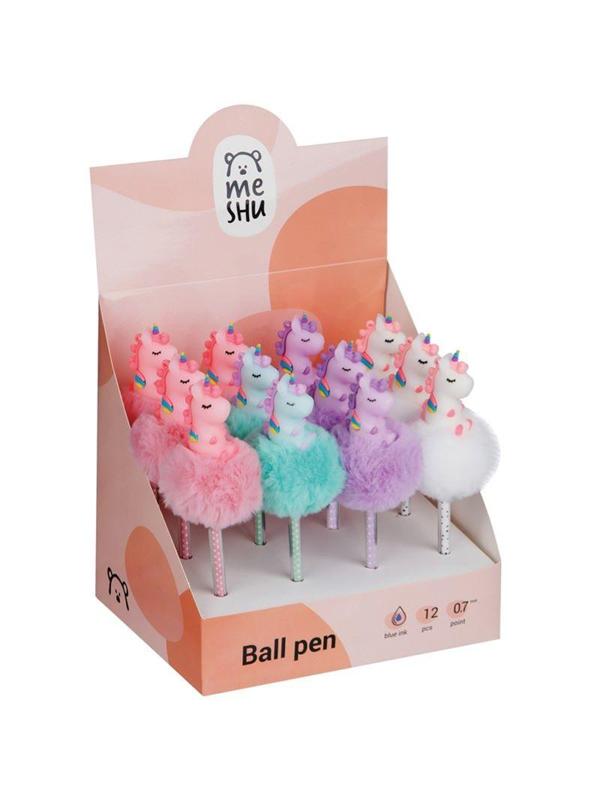 Ручка шариковая неавтоматическая MESHU Candy Unicorn син 0,7мм асс MS_65770
