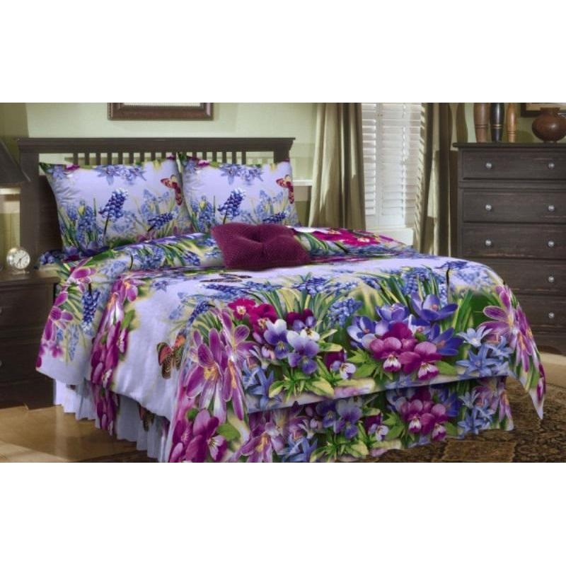 Постельное белье 1,5сп набивн.бязь 120г/м2 (нав.70х70 1шт.), микс