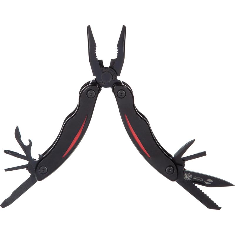 Мультитул Stinger сталь/пластик красно-черный 9 инструментов MT-A612