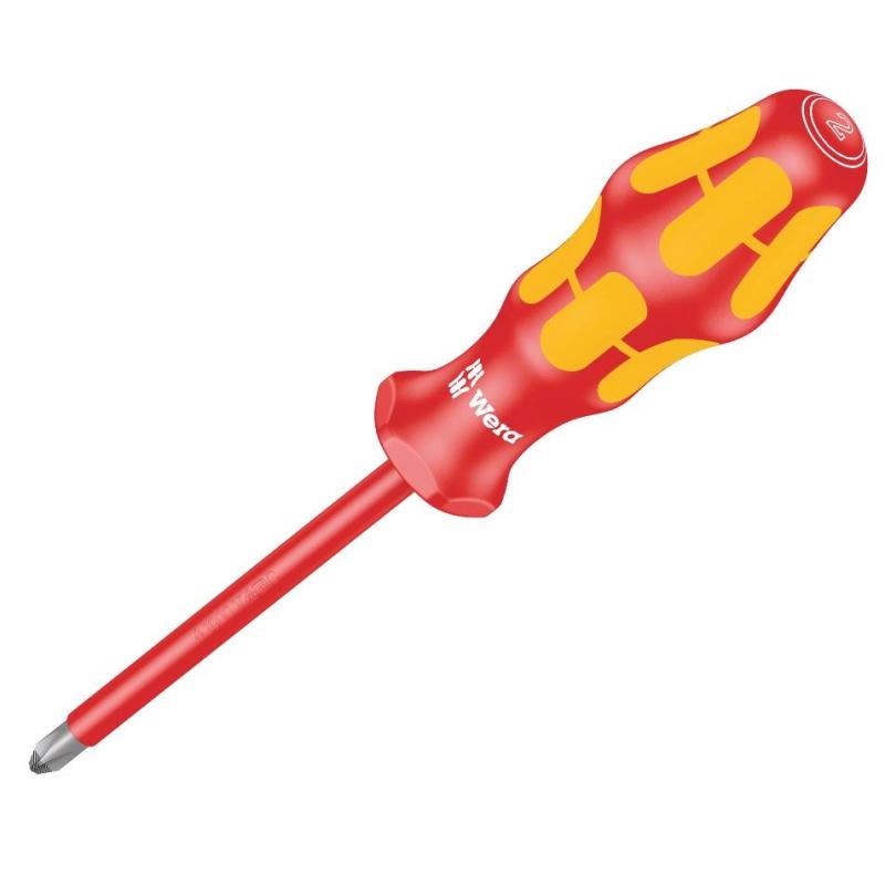 Отвертка диэл. крестовая PH2х100 мм WERA Kraftform Plus 162 i PH VDE 006154
