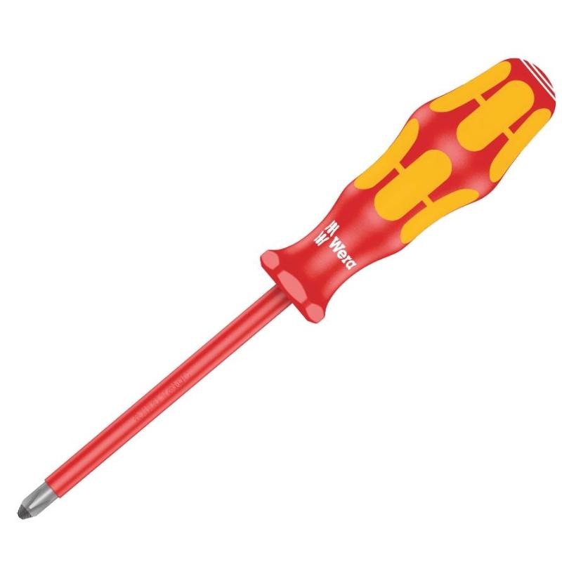 Отвертка диэл. крестовая PH2х100 мм WERA Kraftform Plus 162 i PH VDE 006154
