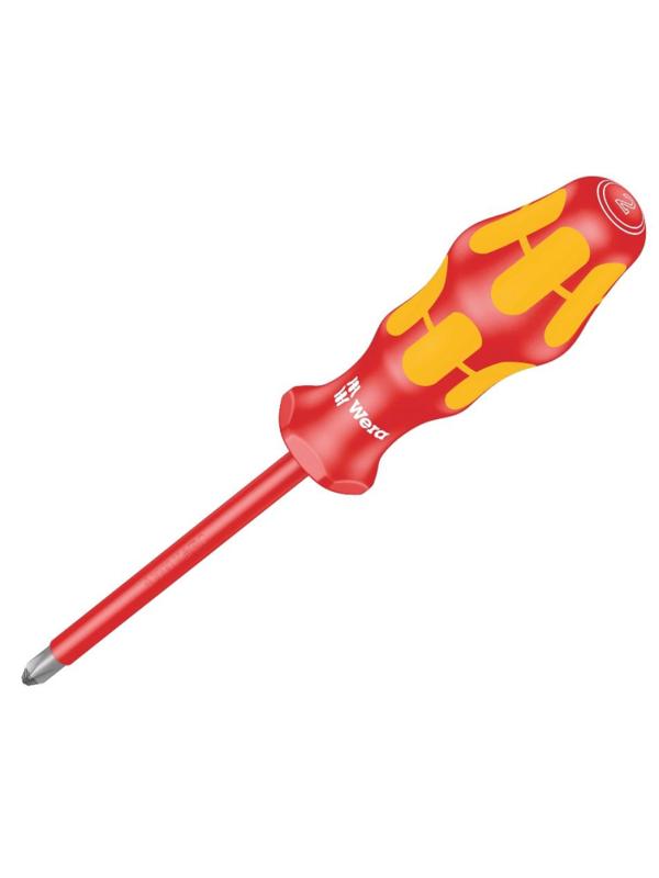 Отвертка диэл. крестовая PH2х100 мм WERA Kraftform Plus 162 i PH VDE 006154