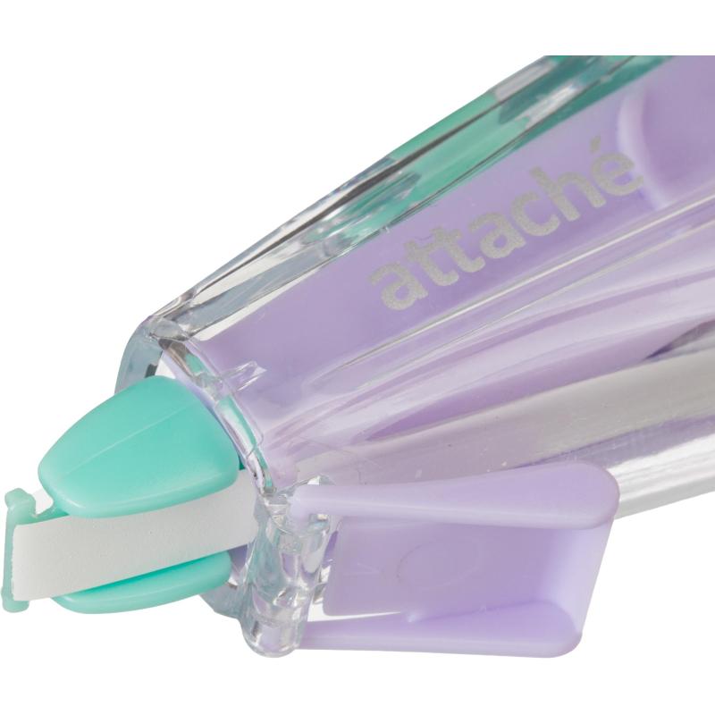 Корректирующая лента Attache Акварель,5мм x6м,рез.вставка,фиол-зел,блистер