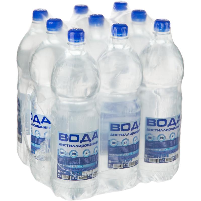 Вода дистиллированная Glanz GL-102 1,5 л. 9 шт/уп