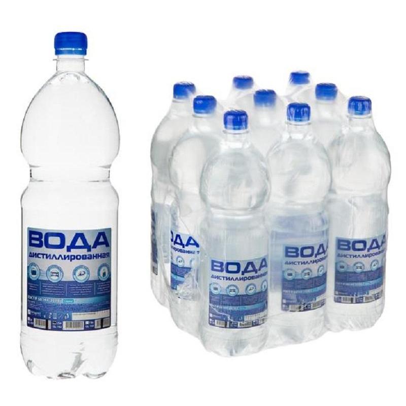 Вода дистиллированная Glanz GL-102 1,5 л. 9 шт/уп