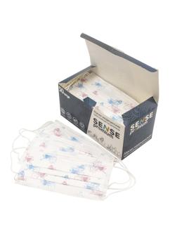 Маска медицинская 3-х сл., Sense, детская, ФЕИ, картон 50шт/уп