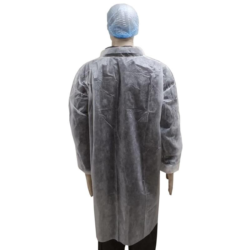 Халат н/с процед, рук.рез, на кнопках, XL, дл.110см, пл 25, белый, 10шт/уп