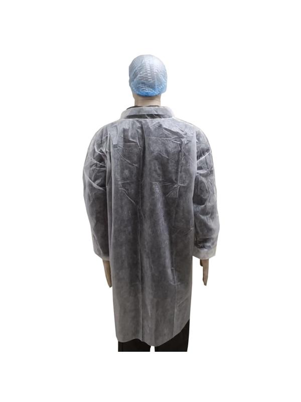 Халат н/с процед, рук.рез, на кнопках, XL, дл.110см, пл 25, белый, 10шт/уп