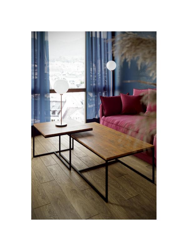 Стол журнальный  KF_Фьюжн квадро, дуб  американский/серый бетон