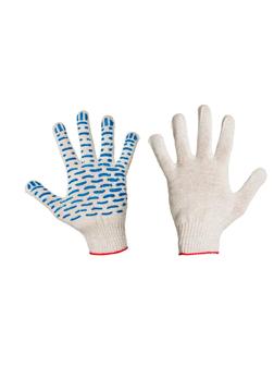 Перчатки защитные трикотажные с ПВХ Протектор 4 нити 43-44гр 10кл 300пар/уп