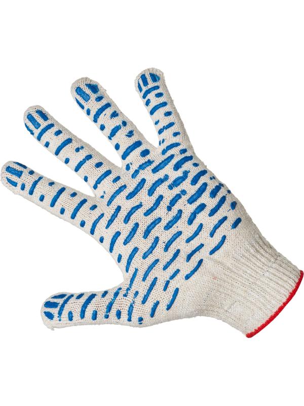 Перчатки защитные трикотажные с ПВХ Протектор 4 нити 43-44гр 10кл 300пар/уп