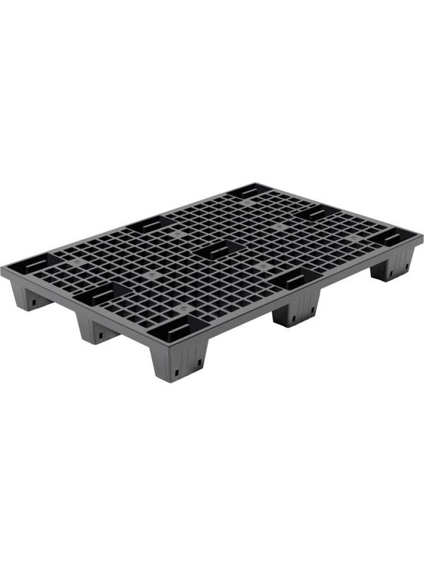 Паллет 1200х800х140 перф, вкладываемый, на ножках TR 1208 LP черный