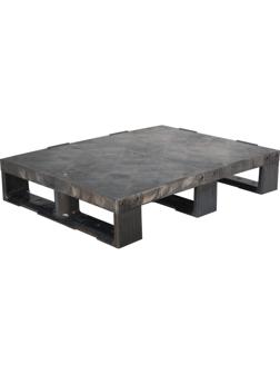 Паллет п/э 800x600х150 сплошной, на 3-х полозьях TR 680 черный