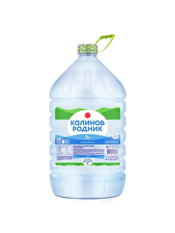 Вода питьевая Калинов Родник 9л, для кулера  (одноразовая бутыль)