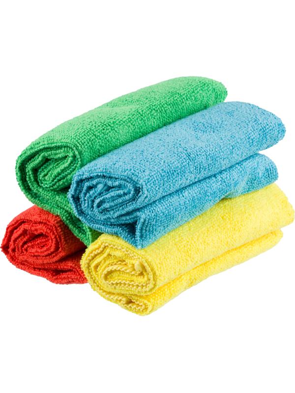 Салфетки хозяйственные Luscan из микрофибры универс 220г/м2 30х30см 4шт/уп