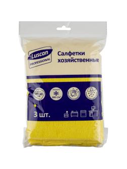 Салфетки хозяйственные Luscan Professional 300г/м2 40х40см 3шт/уп желтые