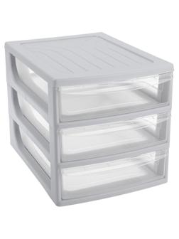 Бокс с выдвижными лотками А4 260х368х265мм 3выдв.отд, светло-сер. 433223930