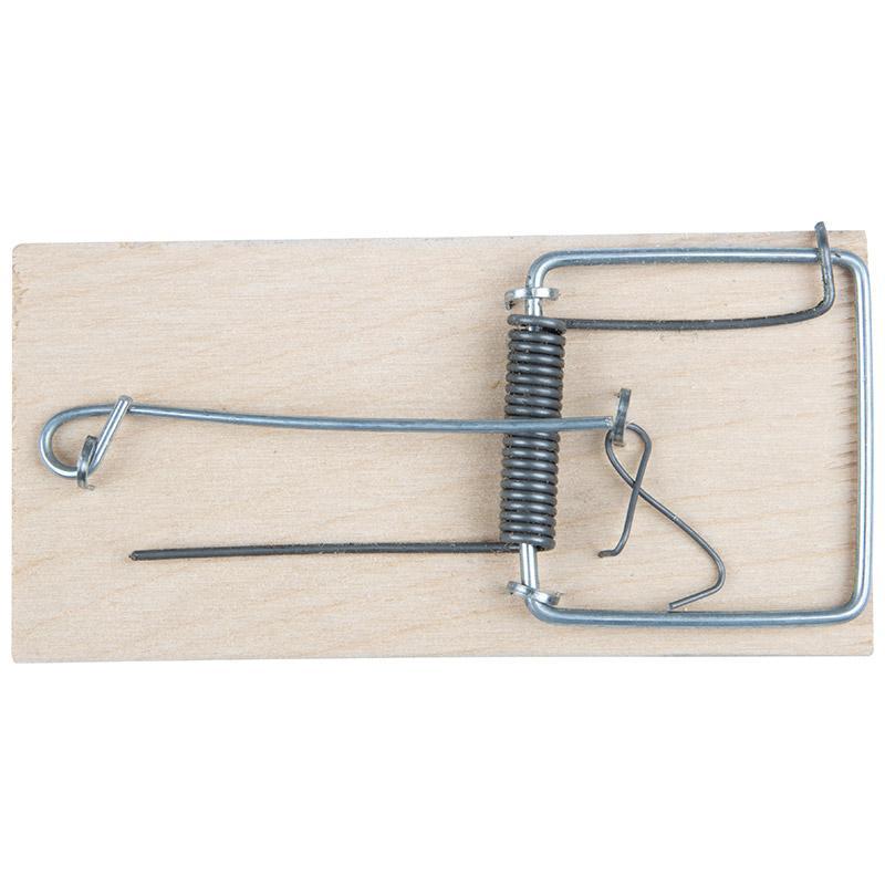 Мышеловка малая 100x50x15 мм.с деревянным основанием