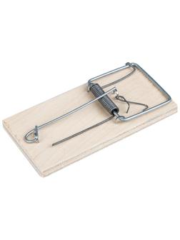 Мышеловка малая 100x50x15 мм.с деревянным основанием