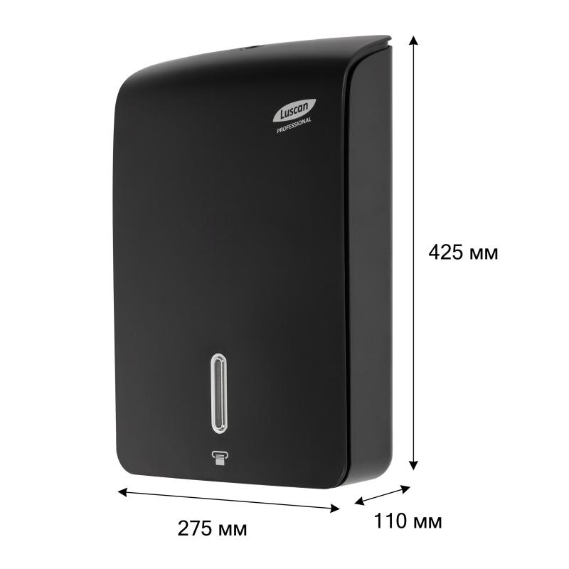 Диспенсер для полотенец лист Luscan Prof Etalon Z-слож maxi черный 151061