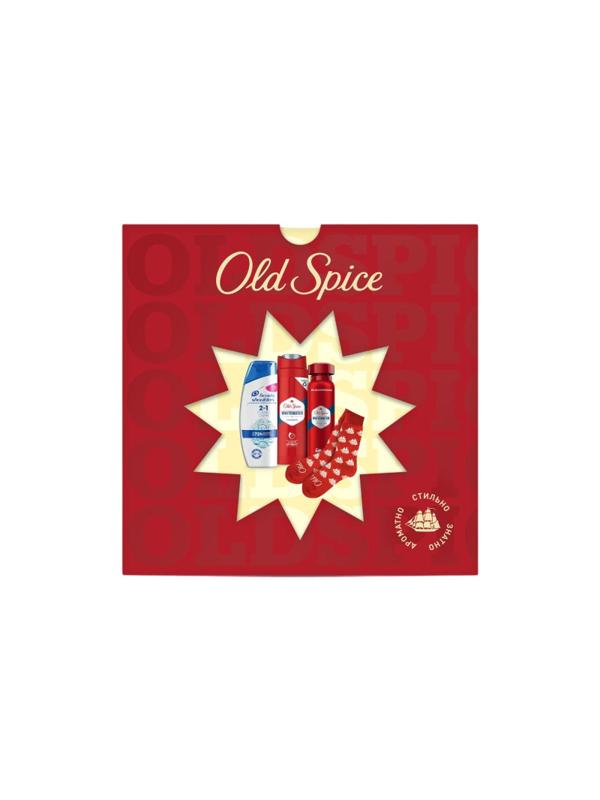 Подарочный набор Old Spice дезодорант150мл,гель д/д250 мл, шамп200мл, носки
