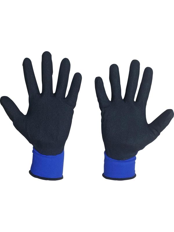 Перчатки защитные нейлон всп.нитрил SCAFFA NY1350S-NV/BLK р.9