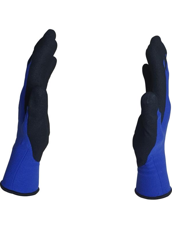 Перчатки защитные нейлон всп.нитрил SCAFFA NY1350S-NV/BLK р.10