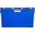 Ящик п/э 600x400x340 сплошной, стенки с отверс.для пакетов цв.синий