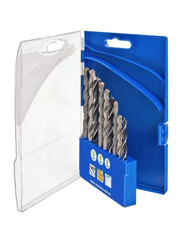 Набор сверл комбинированный ПРАКТИКА Профи 9шт 5,6,8 мм ПРО кассета 640-384