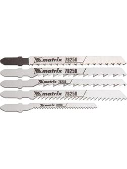 Набор пилок для лобзика MATRIX по дереву, 5шт. (78250)