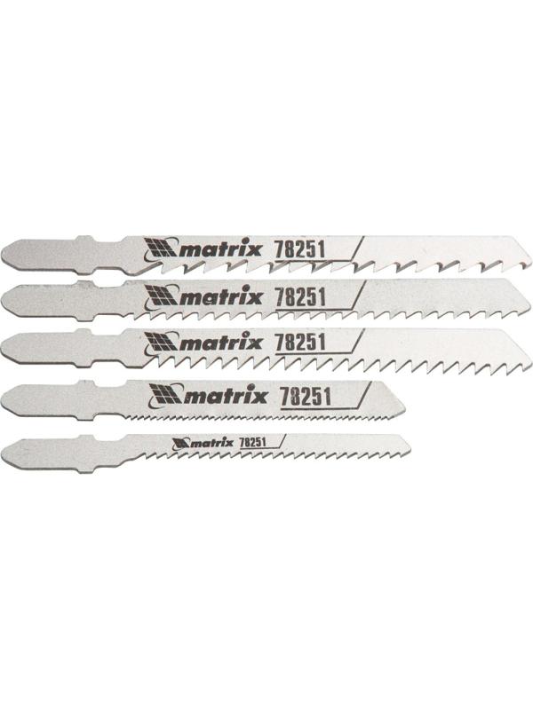 Набор пилок для лобзика MATRIX универсальный, 5шт. (78251)