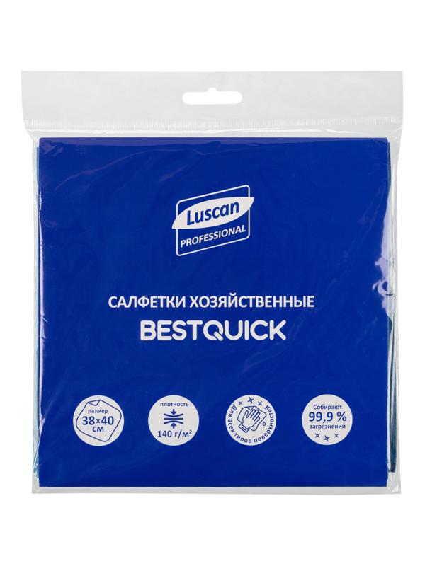 Салфетки хозяйственные Luscan Professional BESTQUICK 38х40 см голуб 5шт/уп