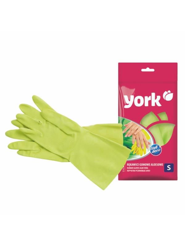 Перчатки резиновые YORK Алоэ ароматизированные р-р S 092160
