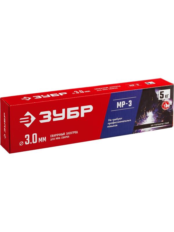 Электроды ЗУБР МР-3 рутил, d3.0х350мм, 5кг, коробка (40015-3.0)