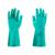Перчатки нитриловые с хлопковым напылением JetaSafety JN711 цв.зеленый р.L